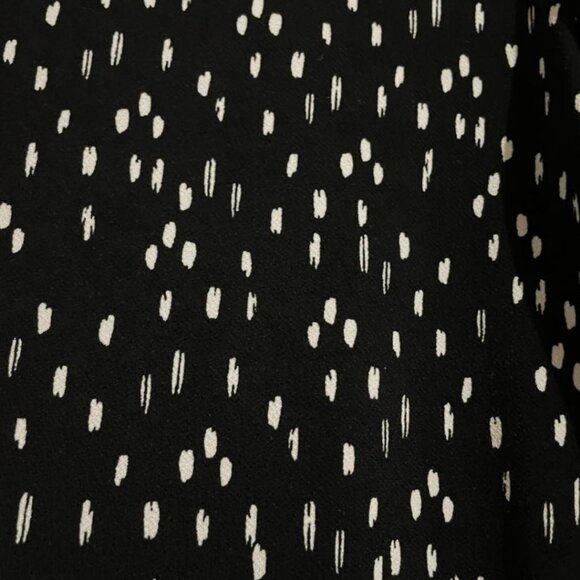 Worthington Black & White Smear Dot Puff Sleeve Top Size Medium | Trendy & Chic - Picture 6 of 11